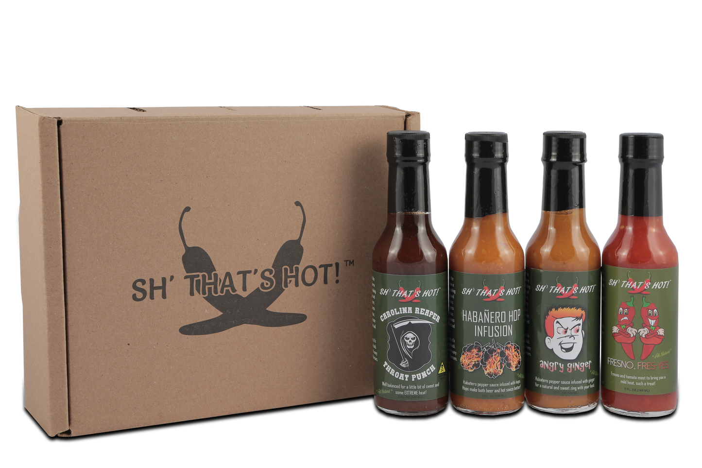 4-pack Hot Sauce Mix & Match by SH' THAT'S HOT!