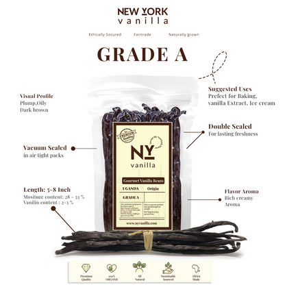 Premium Grade A Vanilla Beans Whole Bulk Pods