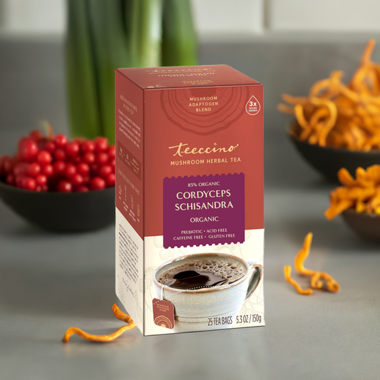 Cordyceps Schisandra Cinnamon Berry Mushroom Herbal Tea