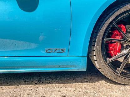 "GTS" Door Vinyl Logo Emblems for Porsche Vehicles (Boxter, Cayman, 911, Macan, Cayenne, Panamera)