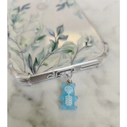 Gummy Bear Skeleton–USB-C Dust Plug Charm for Kindle, Phones, and Tablets