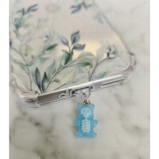 Gummy Bear Skeleton–USB-C Dust Plug Charm for Kindle, Phones, and Tablets
