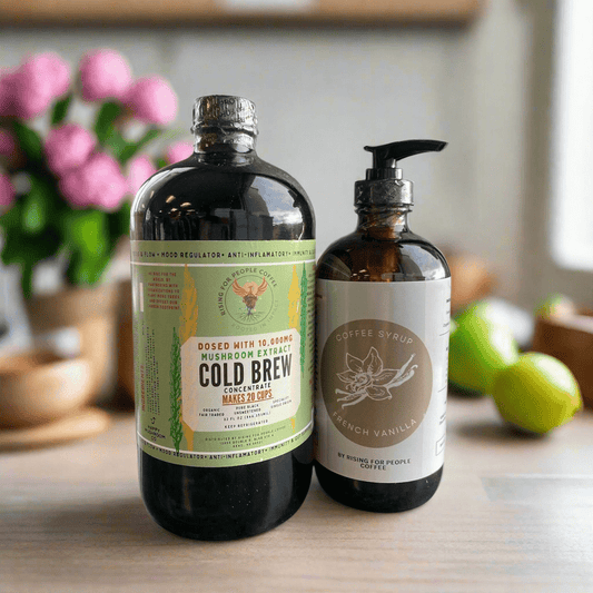 Happy mushroom Cold Brew & French Vanilla Coffee Syrup