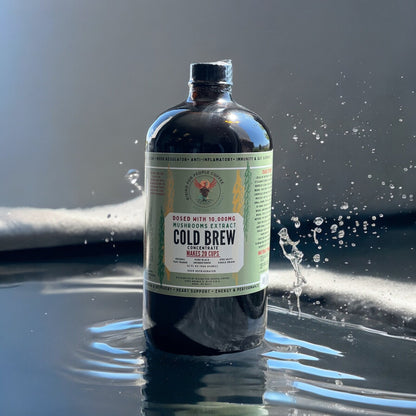 Happy Mushroom concentrated Cold Brew coffee