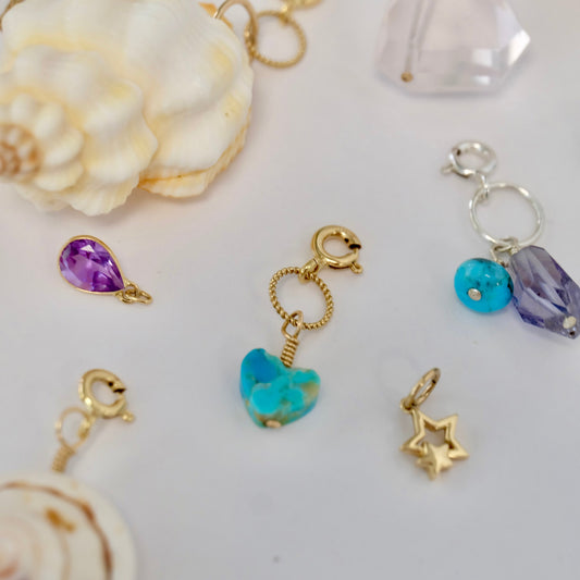 Turquoise Heart Charm