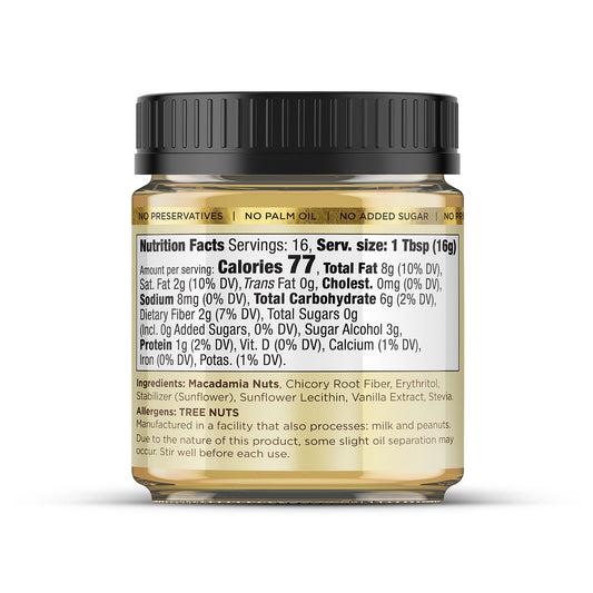 Macadamia Nut Butter White Chocolate Flavor  (1 Flavor, 1 Jar)