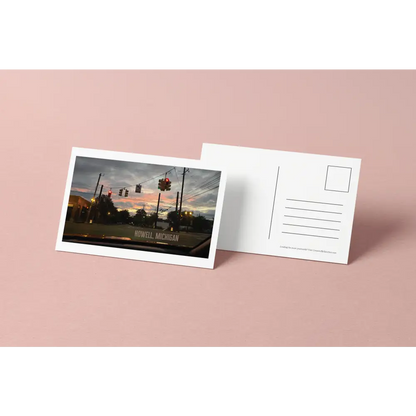 Howell Michigan Postcard – Nighttime Intersection – Original Photography by Creative By Sanchez
