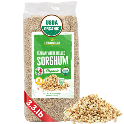 L’Oro Del Sud, Organic Italian White Hulled Sorghum, 52.9 oz (1.5 kg)
