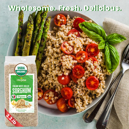 L’Oro Del Sud, Organic Italian White Hulled Sorghum, 52.9 oz (1.5 kg)