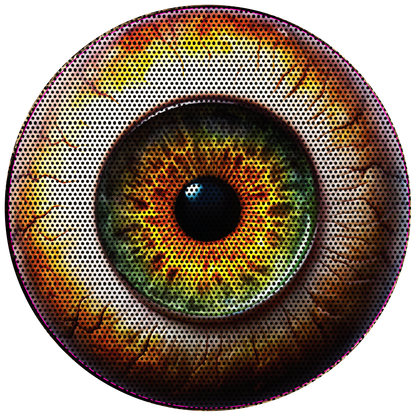 Real eye headlight decal