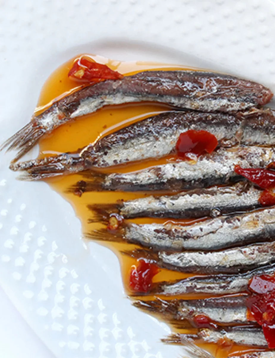 Spicy Anchovies Produced by: IASA  in Campania, Italy