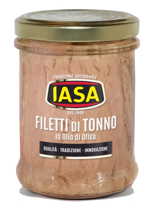 Yellowfin Tuna Fillets in Olive Oil Produced by: IASA  in Campania, Italy
