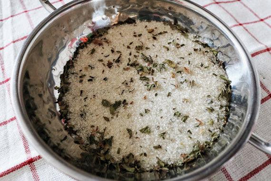 Pacific Northwest Mint infused artisan culinary sugar