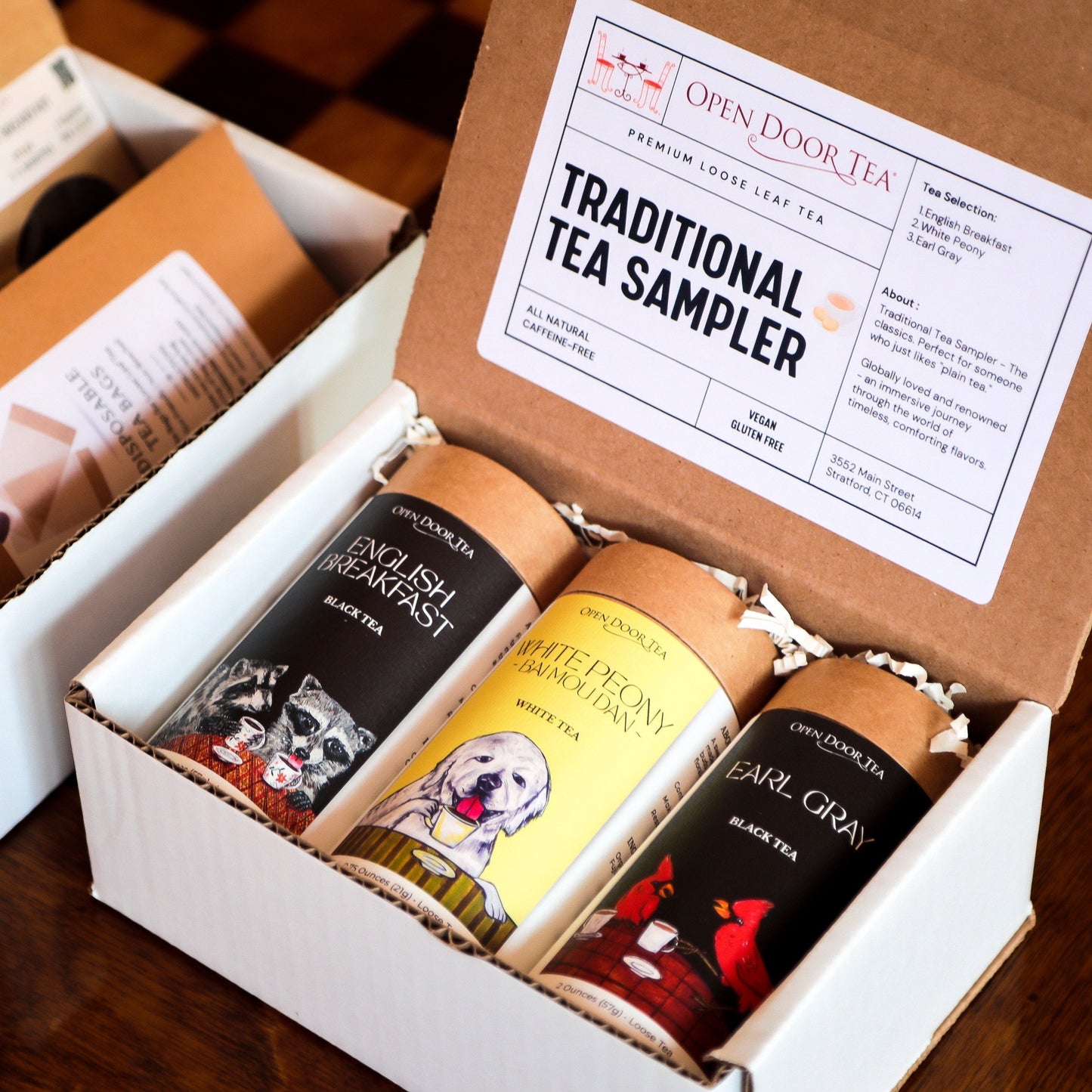 Open Door Tea Traditional Tea Sampler | 3 Loose Leaf Teas for Gifts & Tastings
