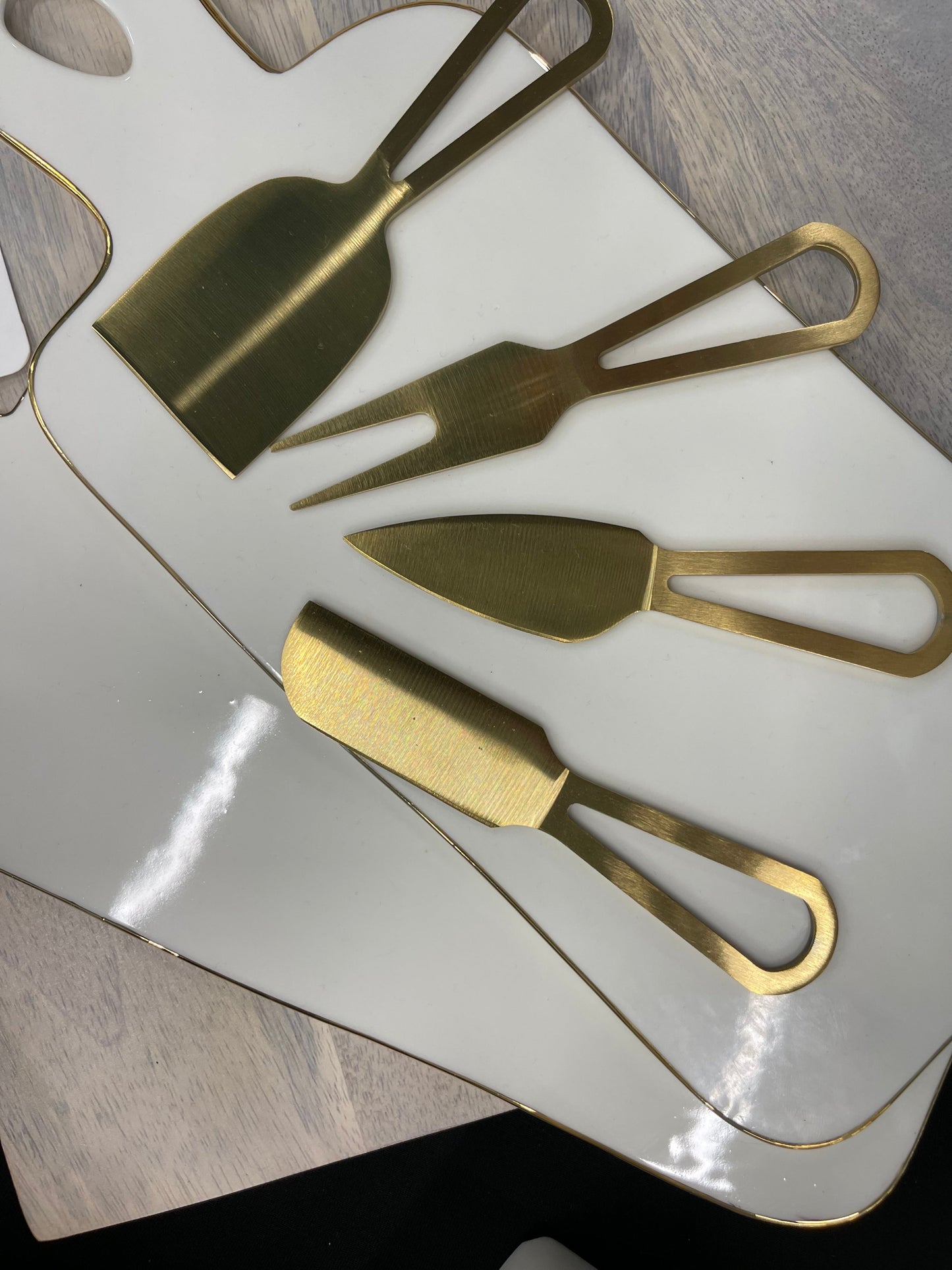 White & Gold Serving Tray
