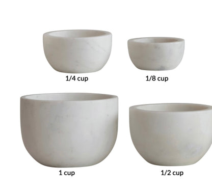 Marble Bowl Set & Measuring Cups
