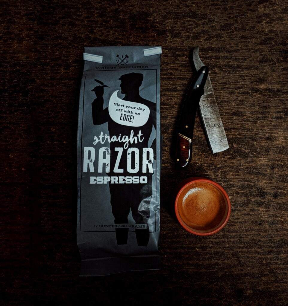 Vintage Gentlemen “Straight Razor” Espresso Bean Coffee