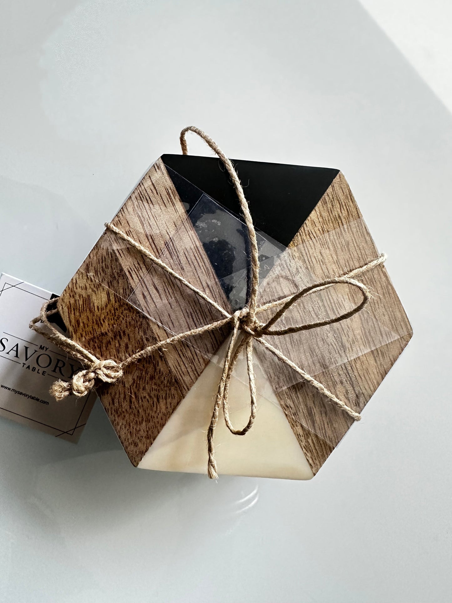 Mango + Hexagon Coasters