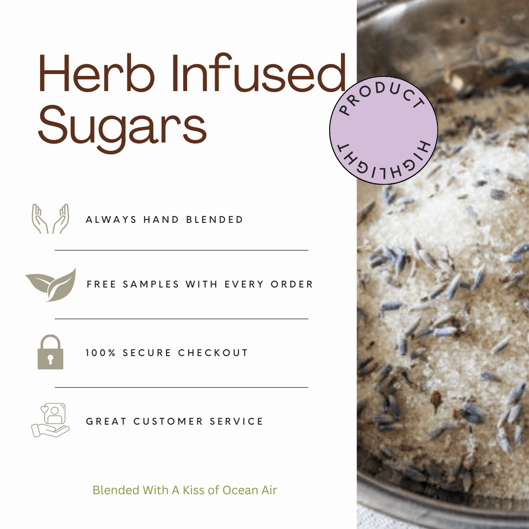 Juniper Apple infused artisan culinary  sugar