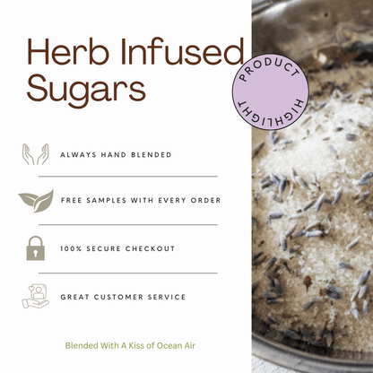 Rosemary Sage infused artisan culinary sugar