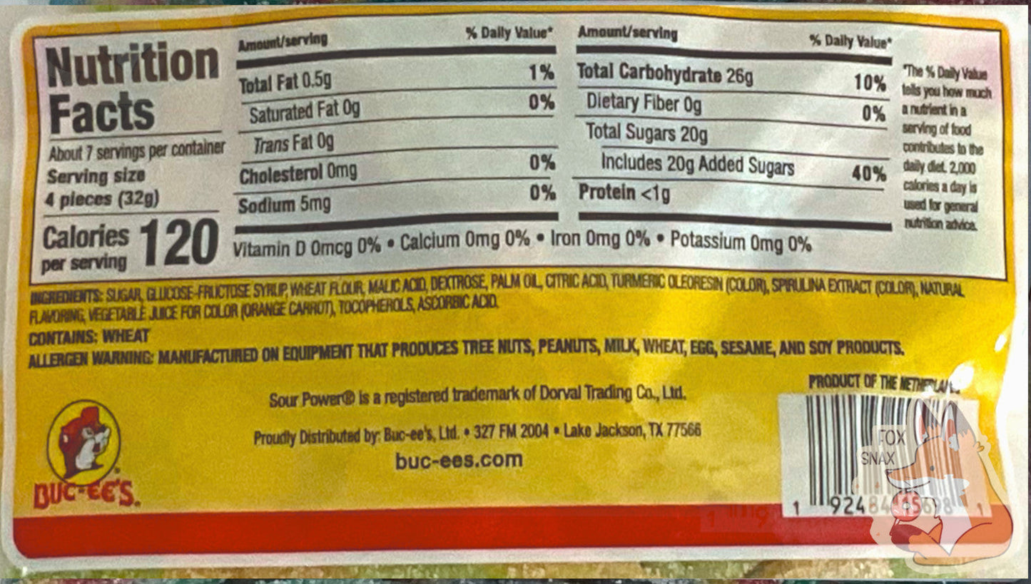 Buc-ee's Dill Pickle Sour Power Candy Belts