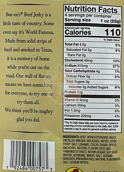 Buc-ee's Steakhouse Beef Jerky