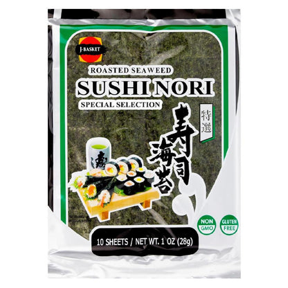 J Basket - 'Sushi Nori' Roasted Seaweed (10CT | 1OZ)