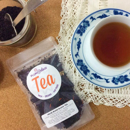 Plum Deluxe Tea House Blend Black Tea (Creamy Vanilla English Breakfast)