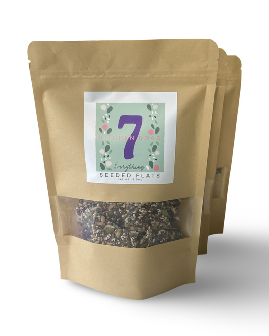7 Kitchen Road Seeded Flats, Everything Seasoning Pack - 12 packs x 3.5 oz case