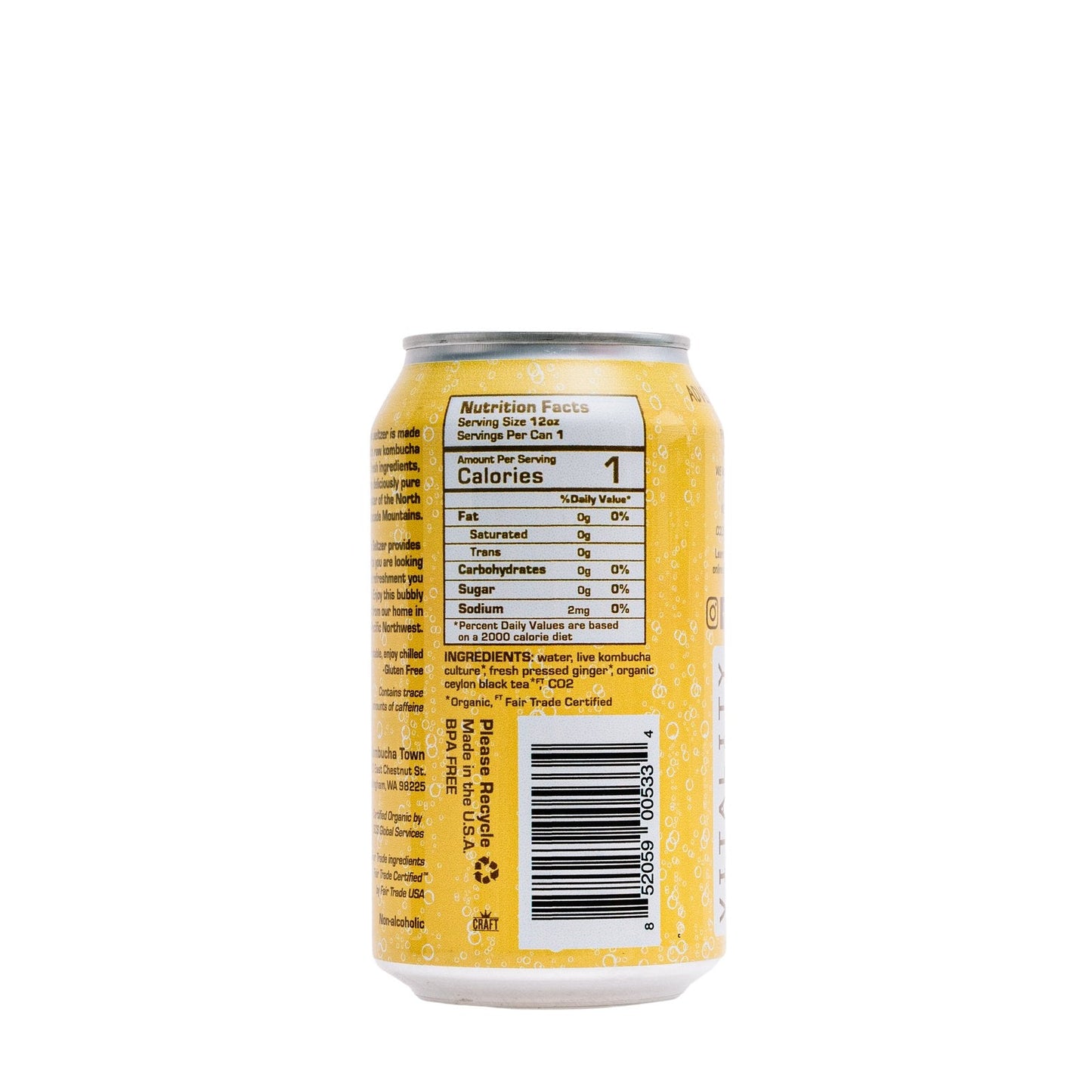 KombuchaTown Ginger Energy Live Seltzer (case of 12)