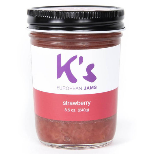 K’s European Strawberry Jam Jar - 12 jars x 8.5oz case