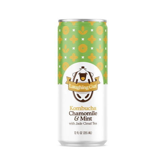 Laughing Gut Kombucha Chamomile & Mint Cans - 12 Cans x 1 Case