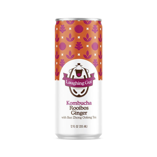 Laughing Gut Kombucha Rooibos Ginger Cans - 12 Cans x 1 Case