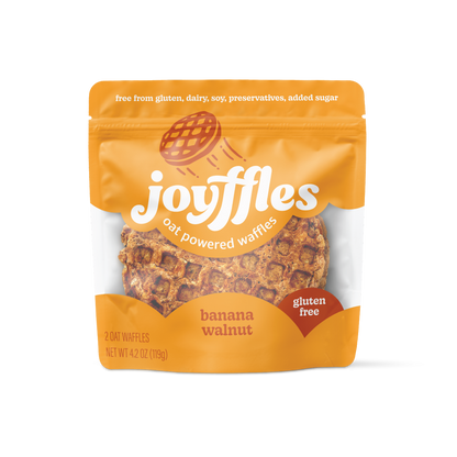 Joyffles banana walnut (nutty, crunchy comfort) Waffles - 2-piece Pack