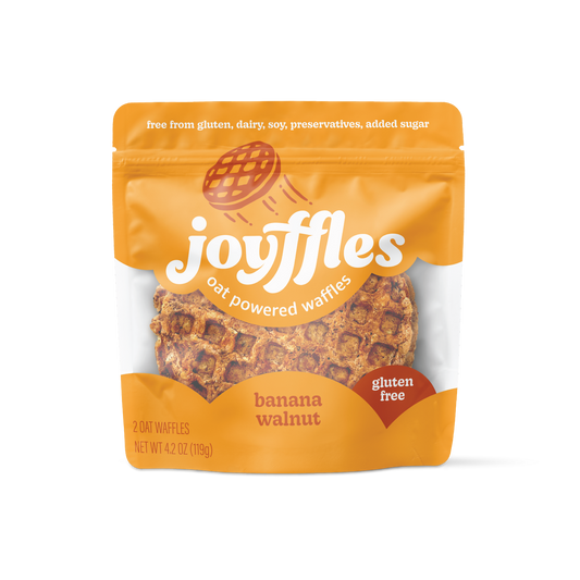 Joyffles banana walnut (nutty, crunchy comfort) Waffles - 2-piece Pack