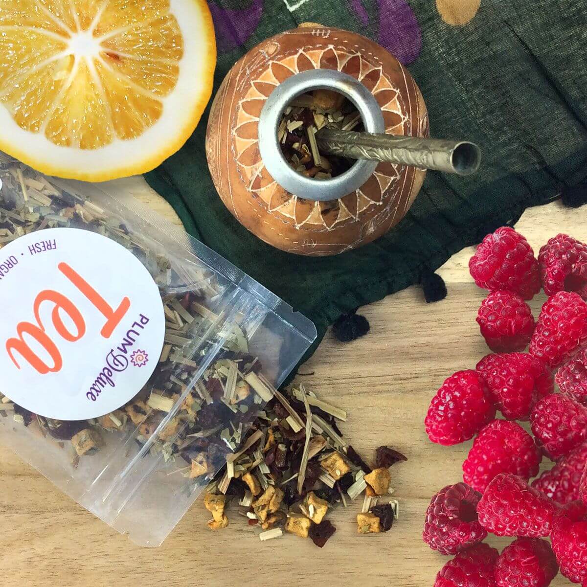 Plum Deluxe Tea Raspberry Revitalizer Lemon Mate Tea