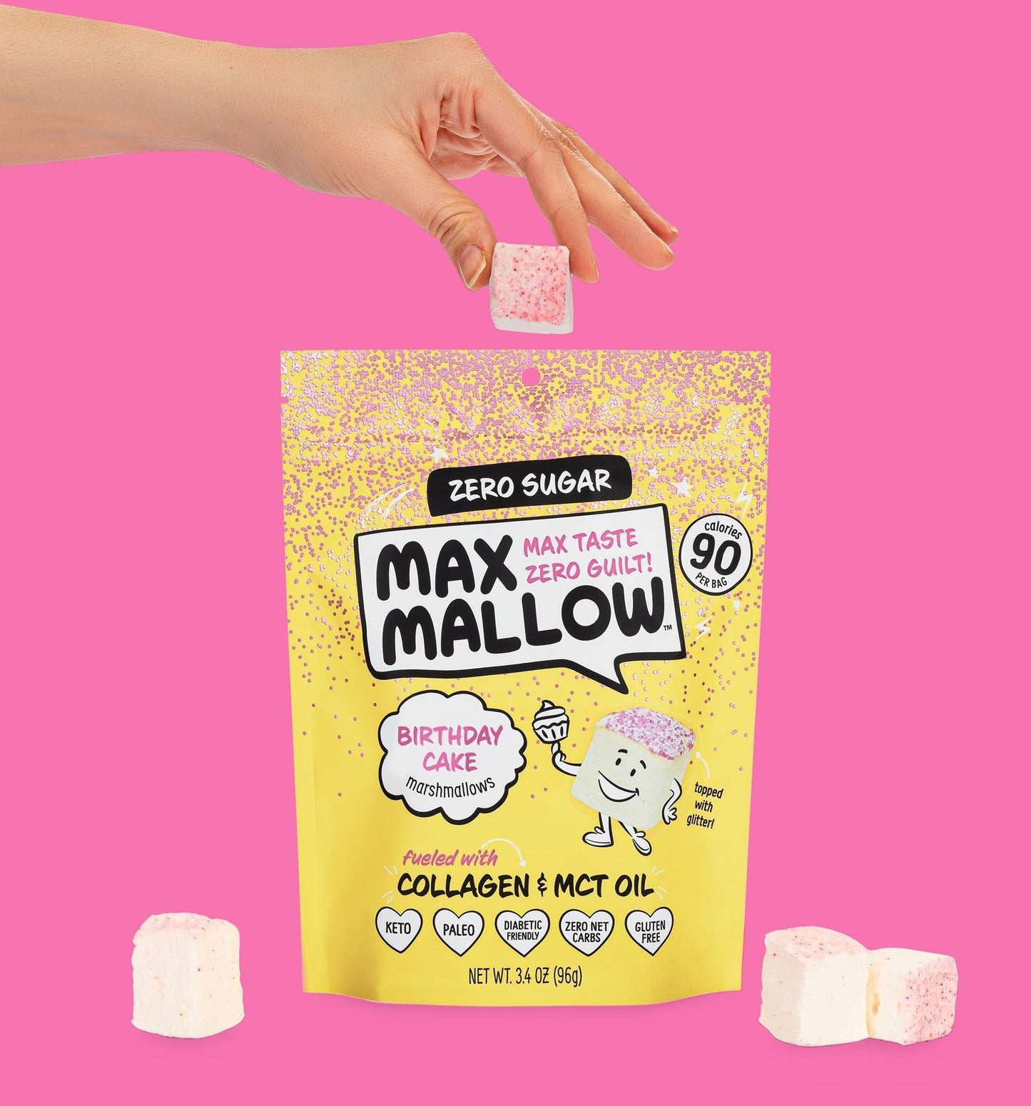 Max Sweets Birthday Cake Sugar-Free Marshmallow