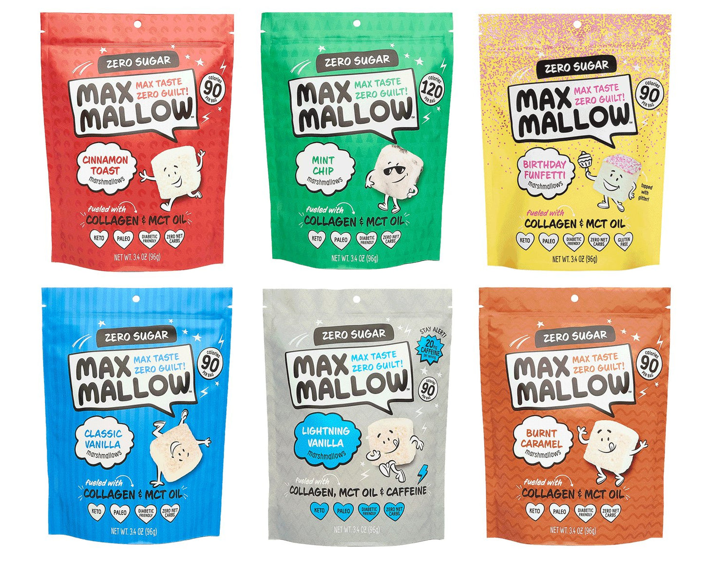 Max Sweets Collagen Mallow 6 Pack Variety Bundle