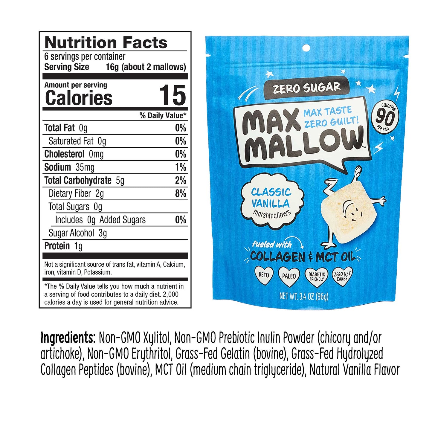Max Sweets Collagen Mallow 6 Pack Variety Bundle