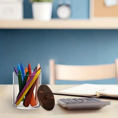 3pcs Boho Chic Swab Holder Set with Bamboo Lids