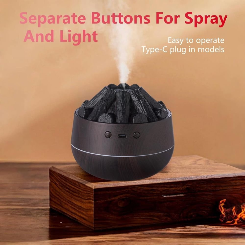 Volcano Lava Charcoal Fire LED Aromatherapy Diffuser