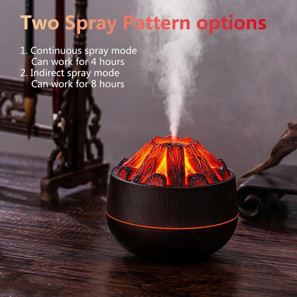 Volcano Lava Charcoal Fire LED Aromatherapy Diffuser