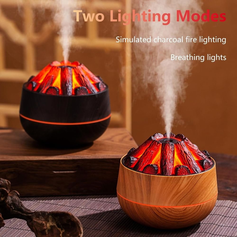 Volcano Lava Charcoal Fire LED Aromatherapy Diffuser