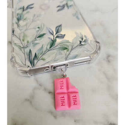 Milk Chocolate–USB-C Dust Plug Charm for Kindle, Phones, and Tablets