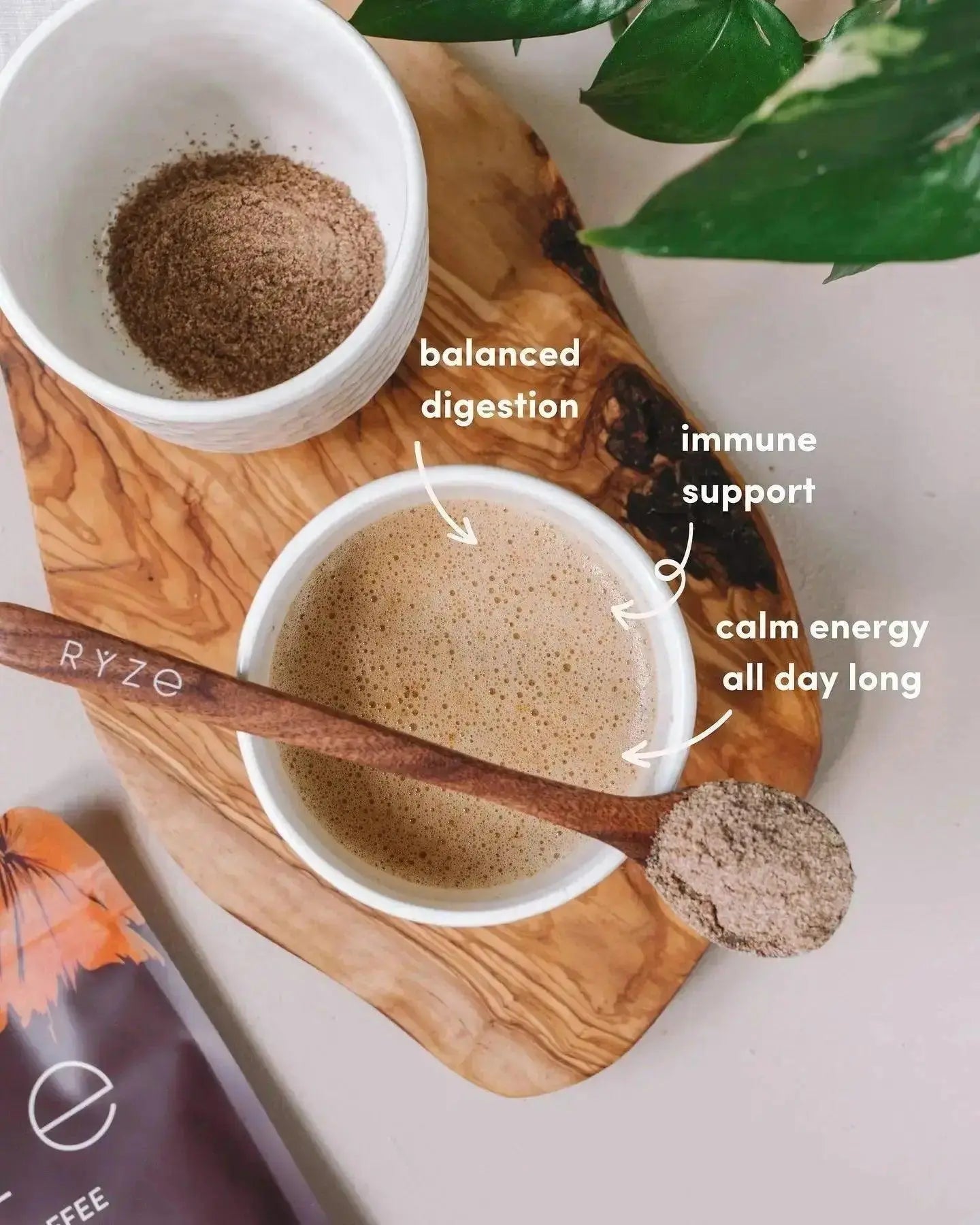 RYZE Mushroom Coffee | 6 Adaptogenic Mushrooms | USDA Organic | Instant Coffee | MCT Oil | USA Grown | Better Energy, Focus, Digestion, Immunity | Cordyceps, Lion’s Mane, Turkey Tail | 30 servings