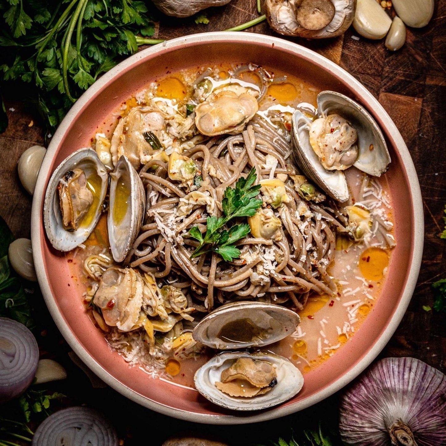 Fresh Mushroom Spaghetti