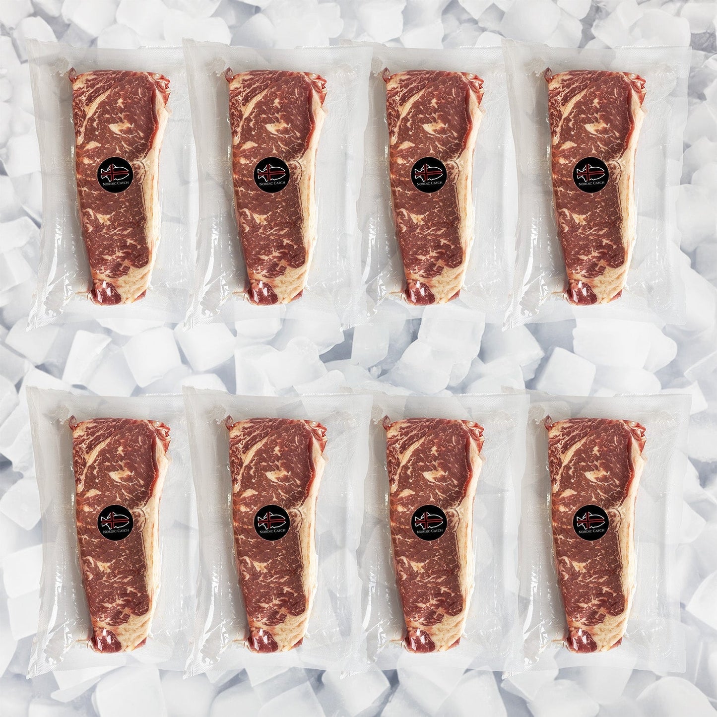 Natural Black Angus Prime NY Strip Steak, Grass Fed (Bulk Case)