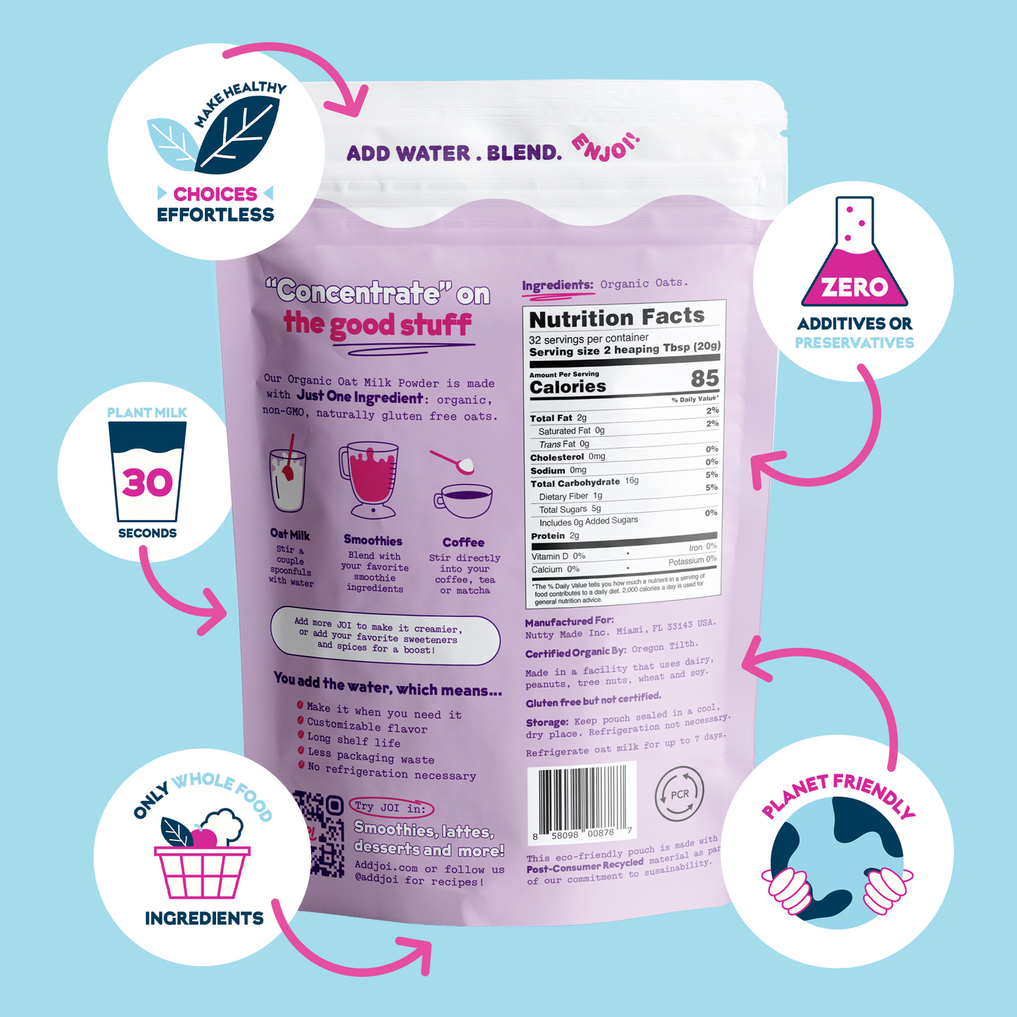 Instant Organic Oat Milk, 2-Pack by JOI