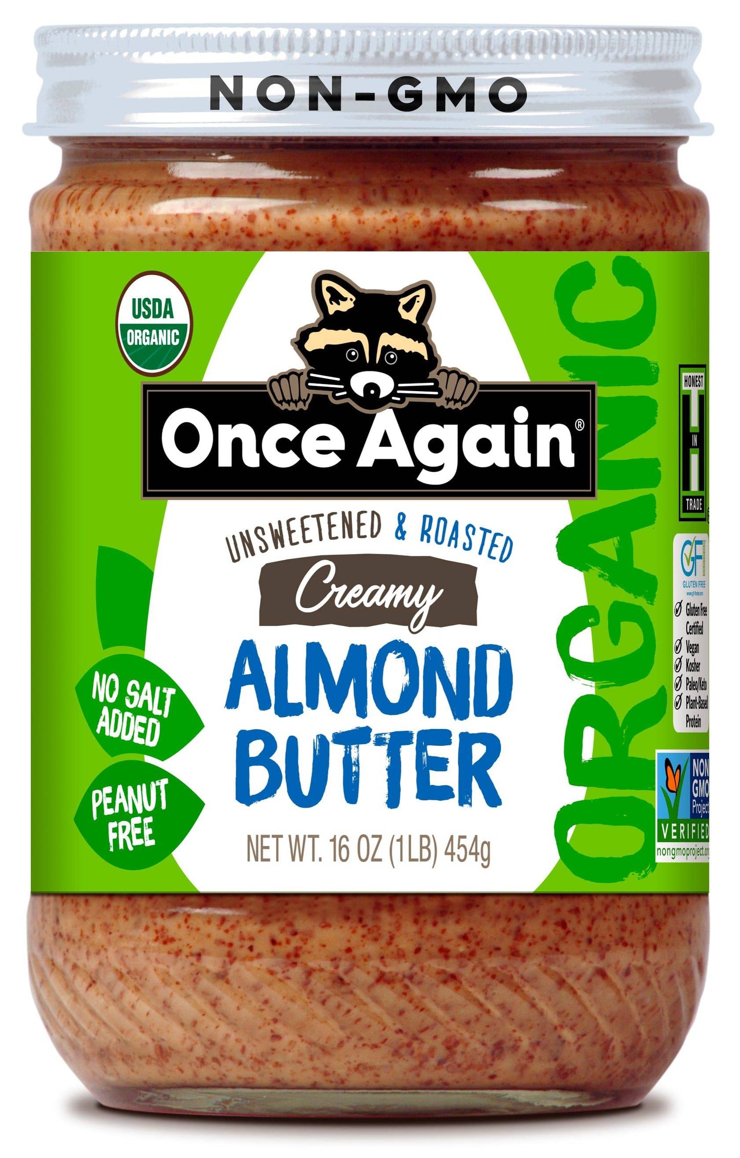 Almond Butter, Creamy, No Salt, Organic