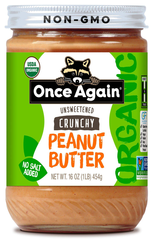 Peanut Butter, Crunchy, No Salt, Organic